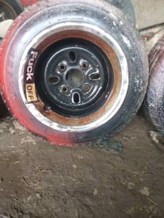 Rim with tyres