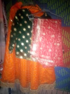 It is an organza lehenga I bought from the local market of Sargodha