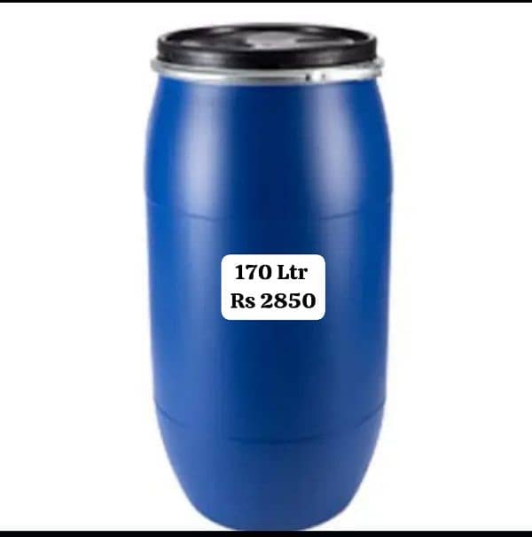 plastic Drum Good condition for water and other storage 1