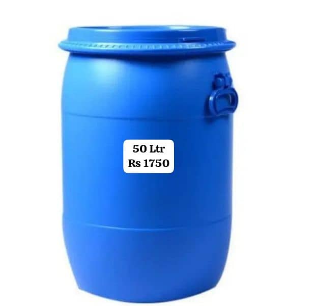 plastic Drum Good condition for water and other storage 3