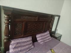 wooden bed
