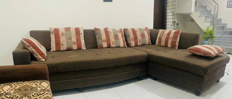 6 seater L shape sofa set 2
