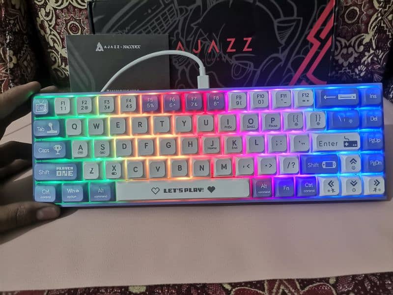 AJaz Ak680 60% Wired Hot Swappable Mechanical keyboard 0