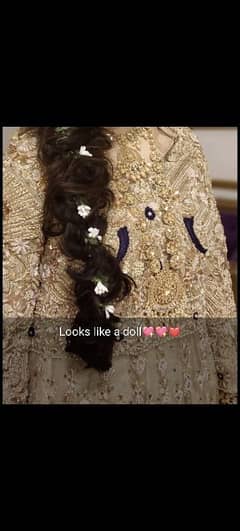 bridal long frock with lehanga
