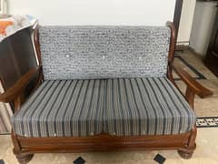 Solid wooden frame sofa set