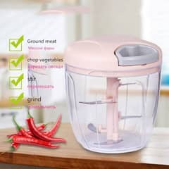 Manual Food Chopper with 5 Blades Vegetables Chopper . . .