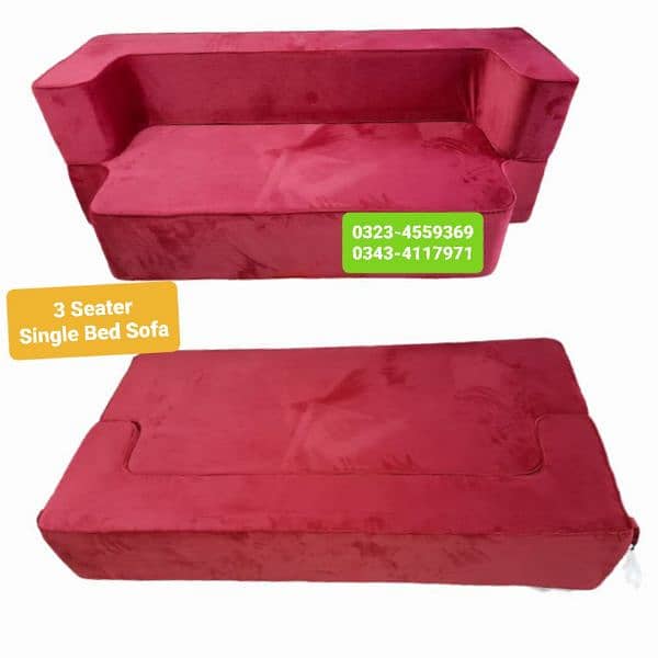 Sofa cum bed Molty double bed folding bed /Foam Mattress/Dining Table 8