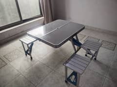 portable aluminium picnic table