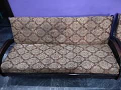 Leather and wodden sofa sets (03354428593)