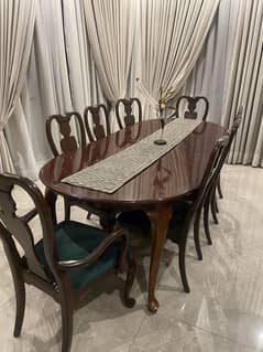 Dining Table//8 seater Dining Table//8 Chairs/ wall unit