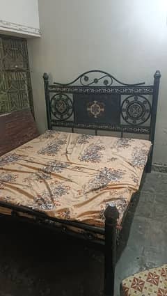 iron double bed