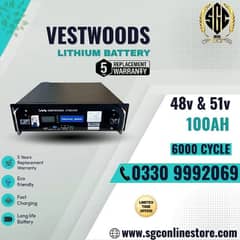 vestwoods Lithium battery 48v 100ah