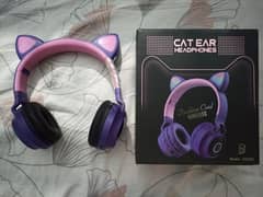 Purple Cat Ears Wireless Headphones