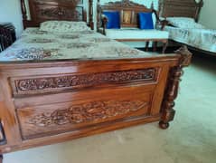 Chinioti wooden 2 single beds new. . .