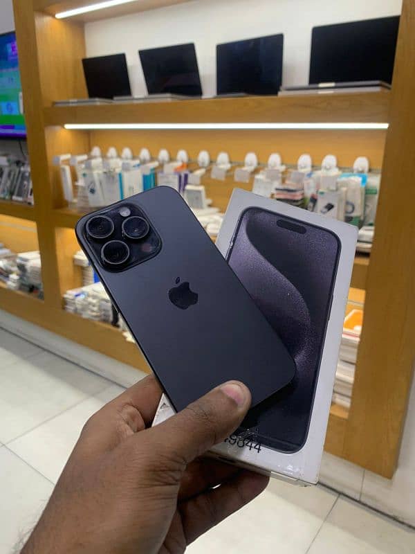 iphone 15 pro black 128gb jv 100 health with box 0