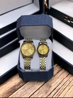Stylish Couple Watch - 2 Pcs
