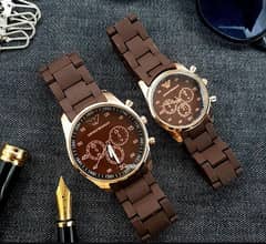 2 Pcs Steel Couple Watches