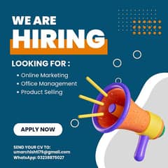 Urgent Staff required. Male or Female both