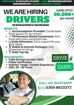 Drivers Needed with Indrive Experience
