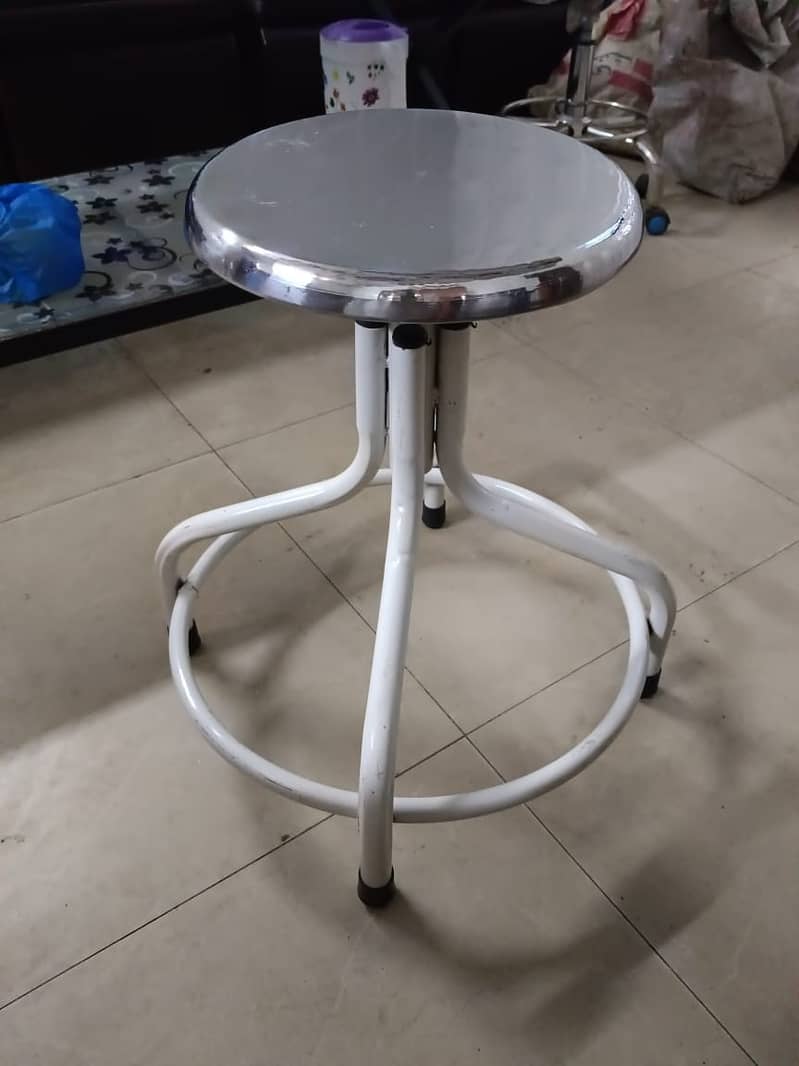 Iv pole Drip Stand Patient Revolving Stool Examination Couch Hijama Be 9