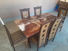 Dinning table with 6 chair