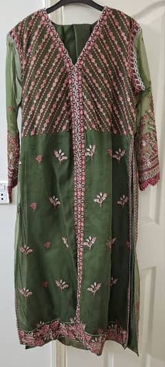 2 piece organza dress