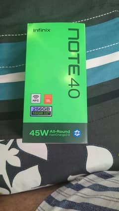 Infinix Note 40 Full Box 45 Watt Fast Charger warranty