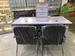 Office Counter Table with 2 chairs