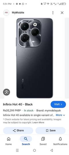 Infinix Hot-40i 8+8/128 black colour box charger