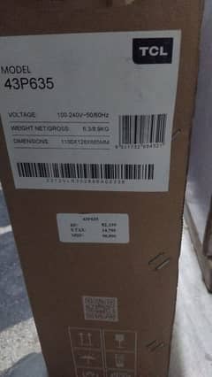 tcl43"google tv for sale p635