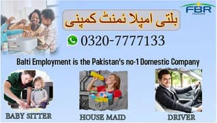 Maids / House Maids / Chef / House Cook / Baby Sitter maid available