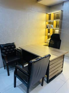 Executive CEO Table & Back cabinet