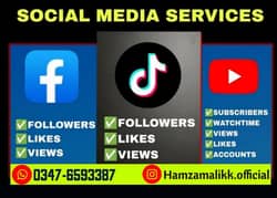 Tiktok Followers, Youtube Subscribers, Instagram & Facebook Followers