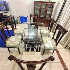 Brand New Shiny Polished Wooden Dining Table