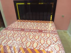 King Bed Mirror Almari Sliding Door with mattress 4 Sale 1lakh 20hazar