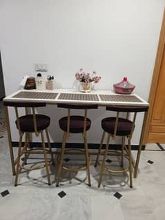 bar table and stools