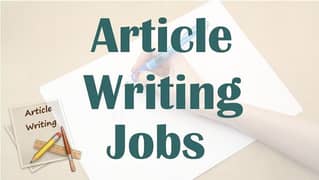 Article writer jobs in male/female