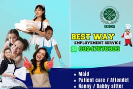 Maids / House Maids / Chef / House Cook / Baby Sitter maid available