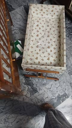 3-in-1 Bundle: Baby crib, mattress & cot swing