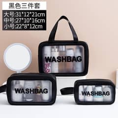 Waterproof frosted large capacity portable makeup bag High