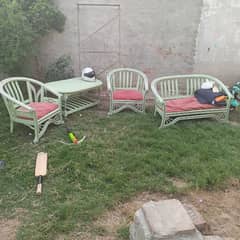 sofa set  pure sheesham wood with table