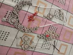 bridal lehnga with beautiful jewellery