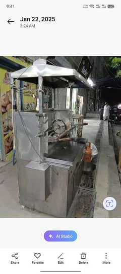 shawerma machine bar b q counter full steel