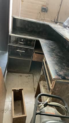 L shape office counter
