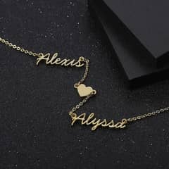Custom Name Necklace, Gold Plated Name Necklace, Personalized Gift