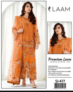 sale sale girl branded 3 piece unstitched premium embroided lawn in