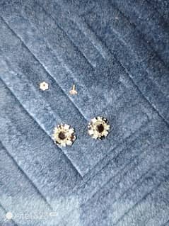 Silver black earings made from italy