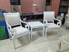 Bedroom chairs with coffee table for sale Pure sheesham wood