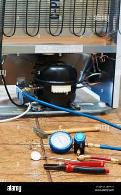 Fridge Gas charging fridge compressor Chang fridge dent paint only cal