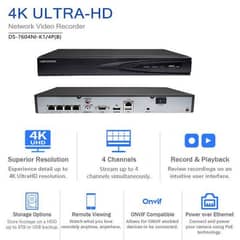 Hikvision 8MP 4K NVR with built in POE for IP Cameras